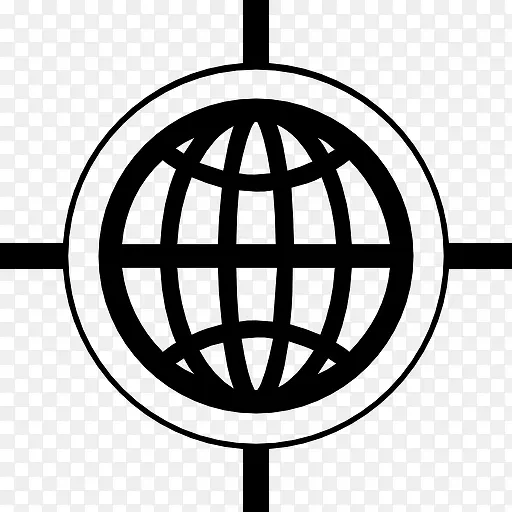 地理定位符号世界网格图标