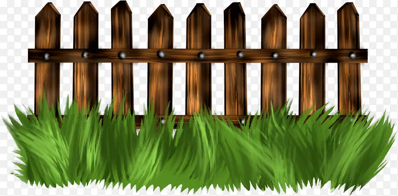 绿草栅栏