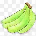 手绘绿色香蕉