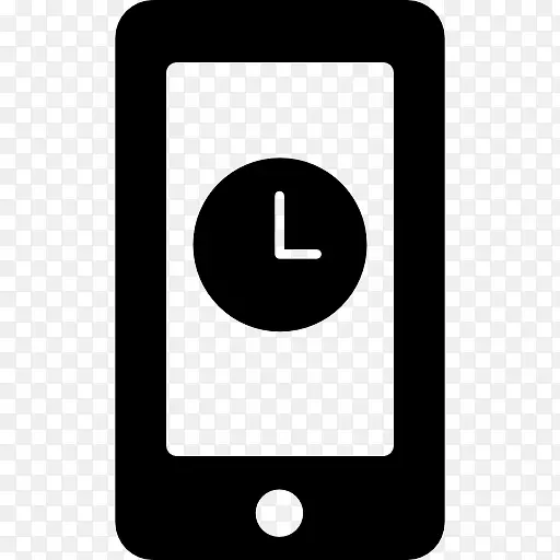 手机屏幕上的时钟标志图标