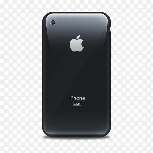 黑色的iphone背面图标