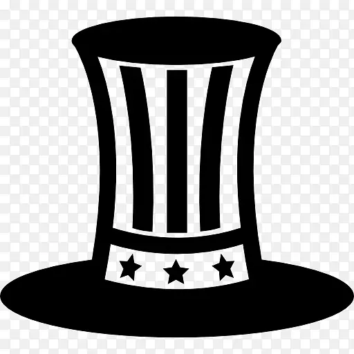 Uncle Sam的帽子的象征图标