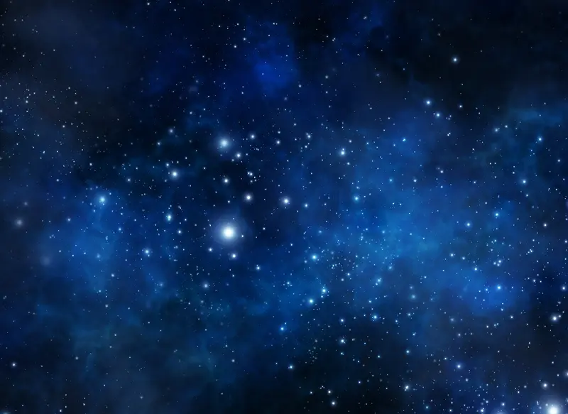 暗蓝的夜空繁星点点海报背景双11