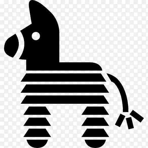 PIñATA墨西哥与马的形状图标