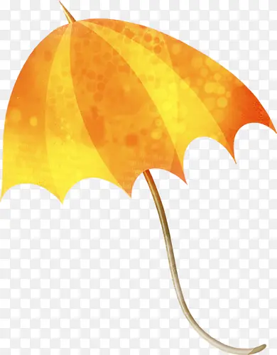 手柄黄叶伞