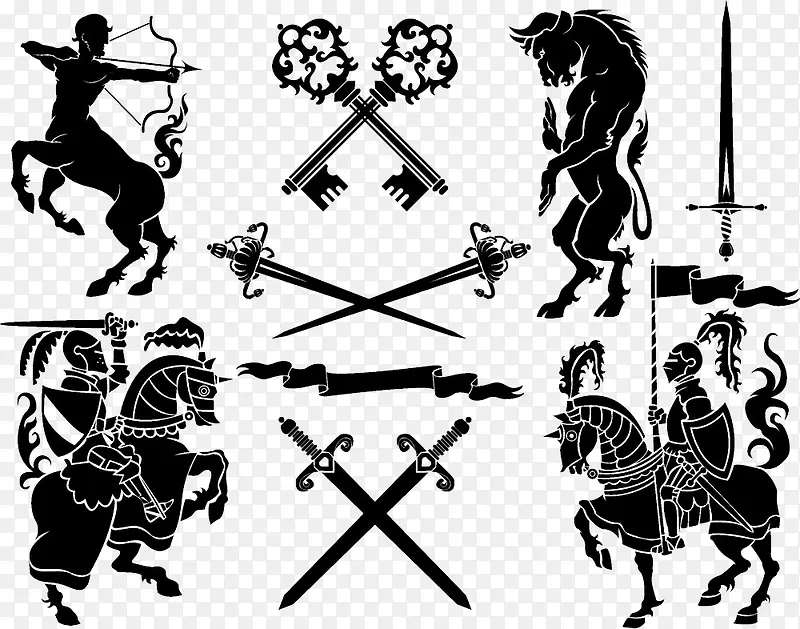骑士宝剑纹章图片