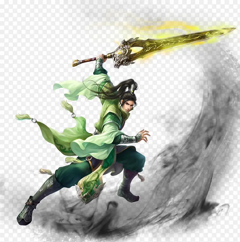 古风玄幻奇幻绿衣侠客PNG图片素材下载_图片编号yezgrlnk-免抠素材网