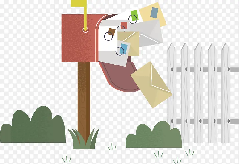 堆满信件的邮筒
