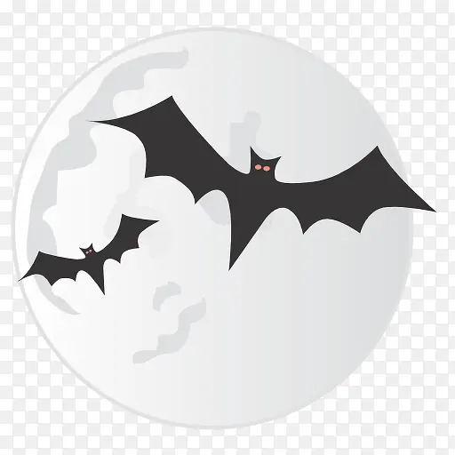 蝙蝠月亮halloween-icons