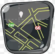 指南地图图导航路线橡胶图标
