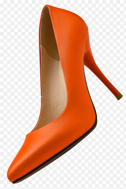 一只橙色高跟鞋