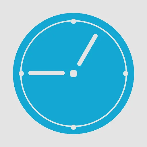 蓝色的clock标志图标