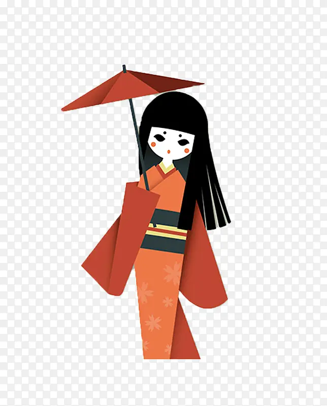 日本打伞女生