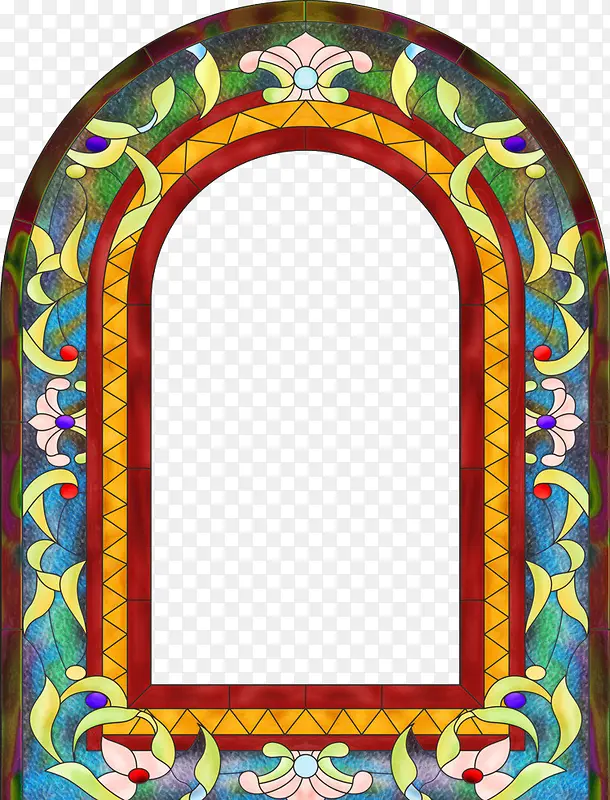 教堂彩绘玻璃门窗图