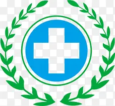 扁平风格创意蓝色十字架logo