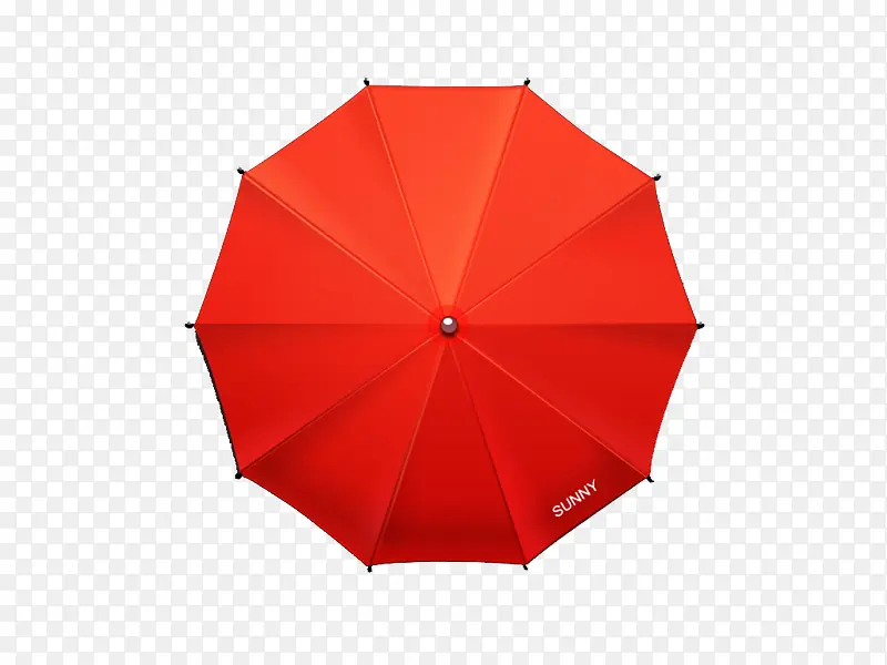 红色的伞顶