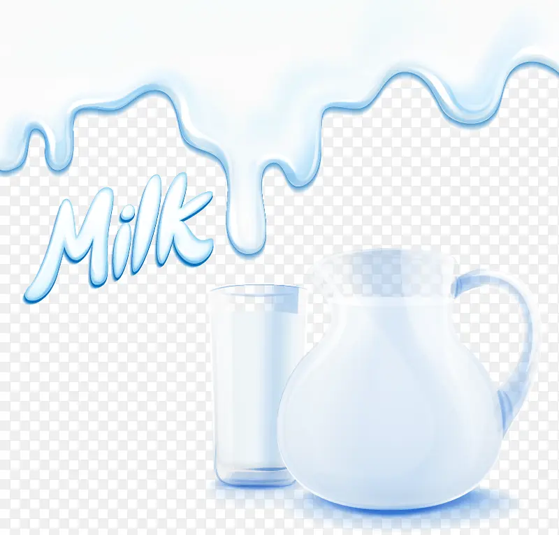 创意牛奶素材