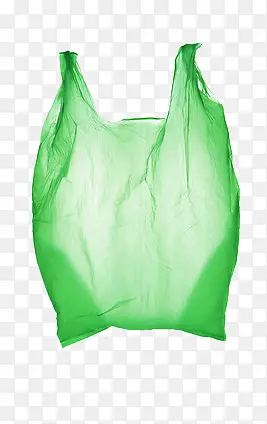 一只绿色的塑料袋垃圾袋