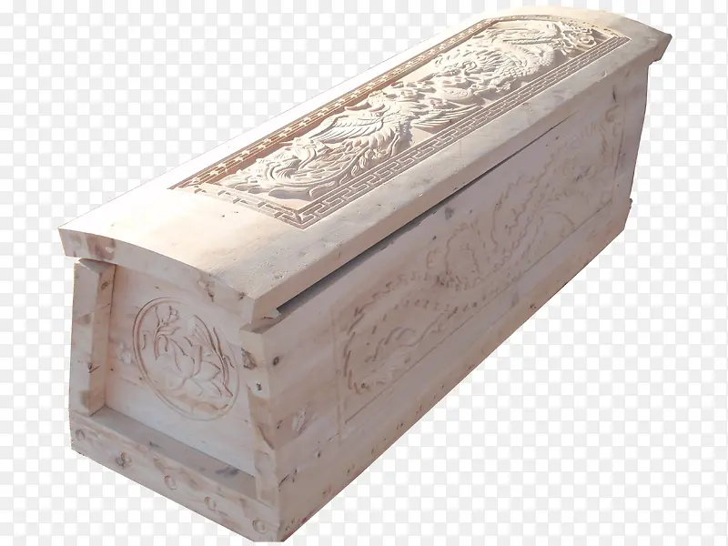 实木雕花棺
