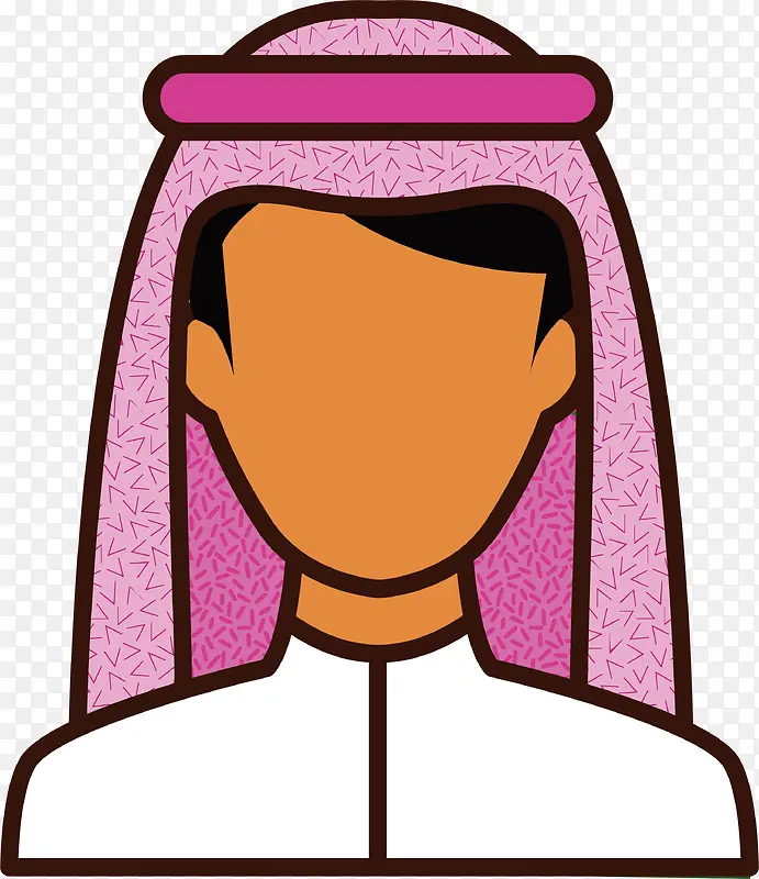 粉色头巾阿拉伯人