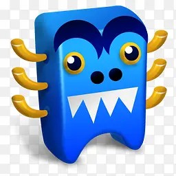 牙齿形状卡通怪物电脑图标