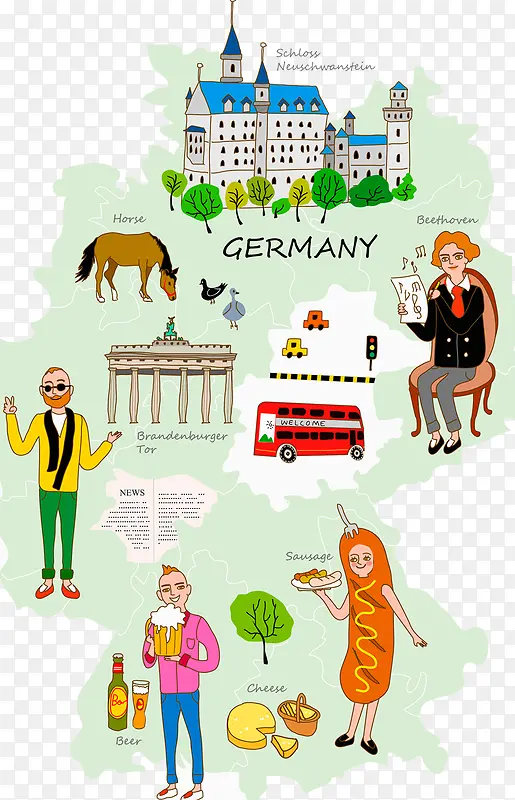 德国旅游地图