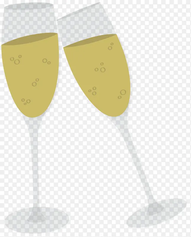 卡通香槟酒杯