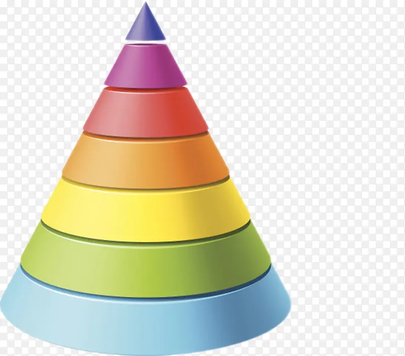 彩色金字塔立体锥形