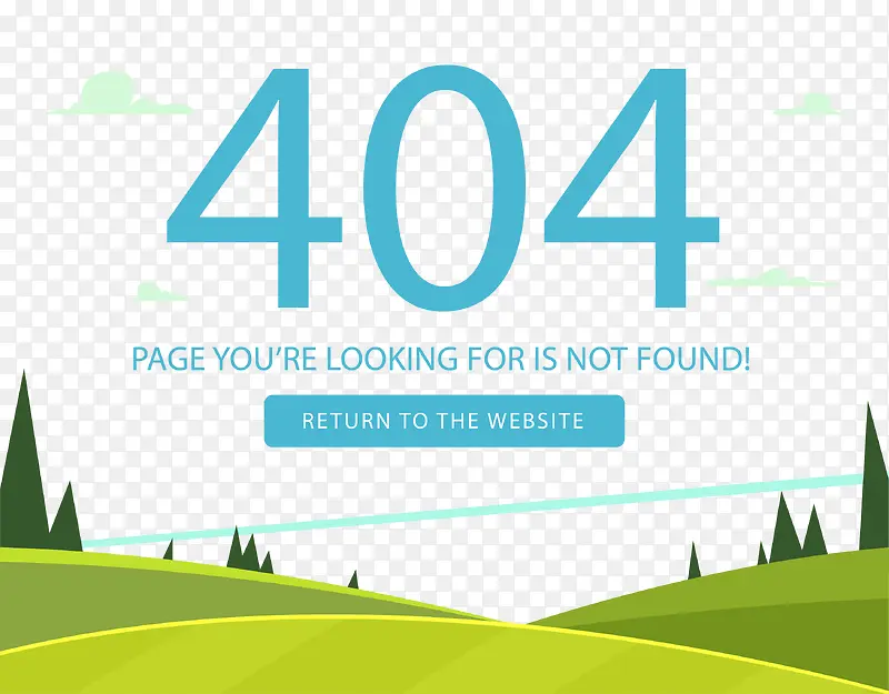 卡通手绘404报错网页插画