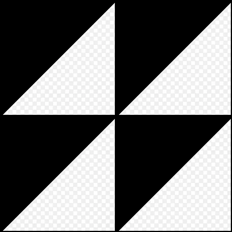 顺序排列的黑白三角形