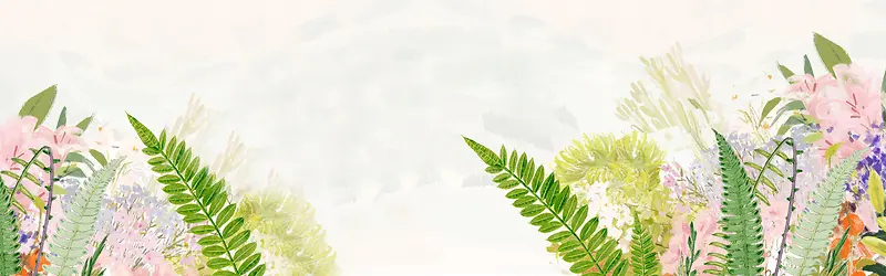 小清新背景素材背景花草图片