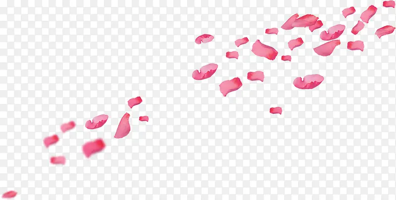 空中飞舞的粉色花瓣
