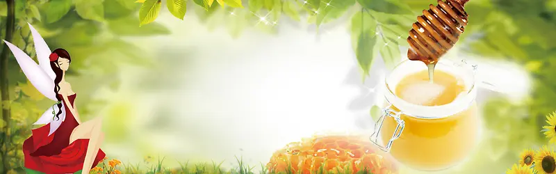 蜂蜜清新网站背景banner