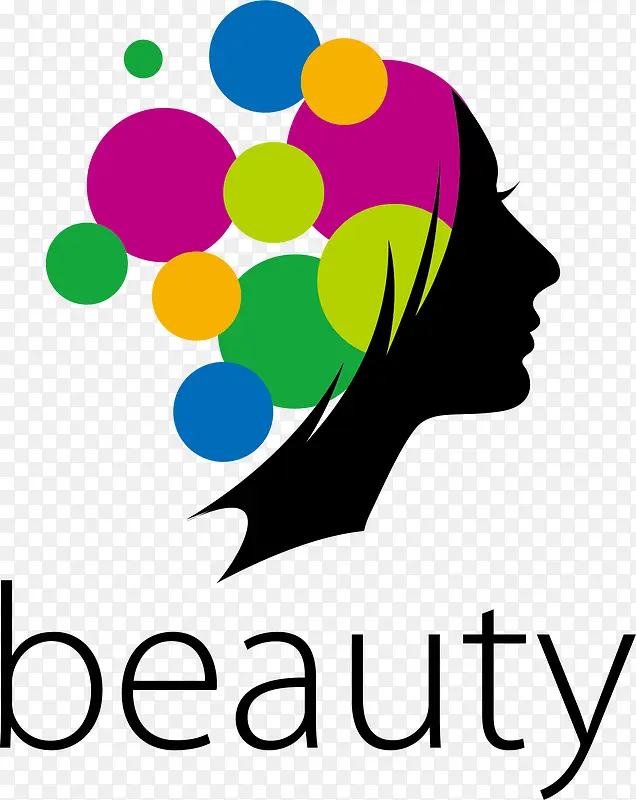 彩色的美容logo设计