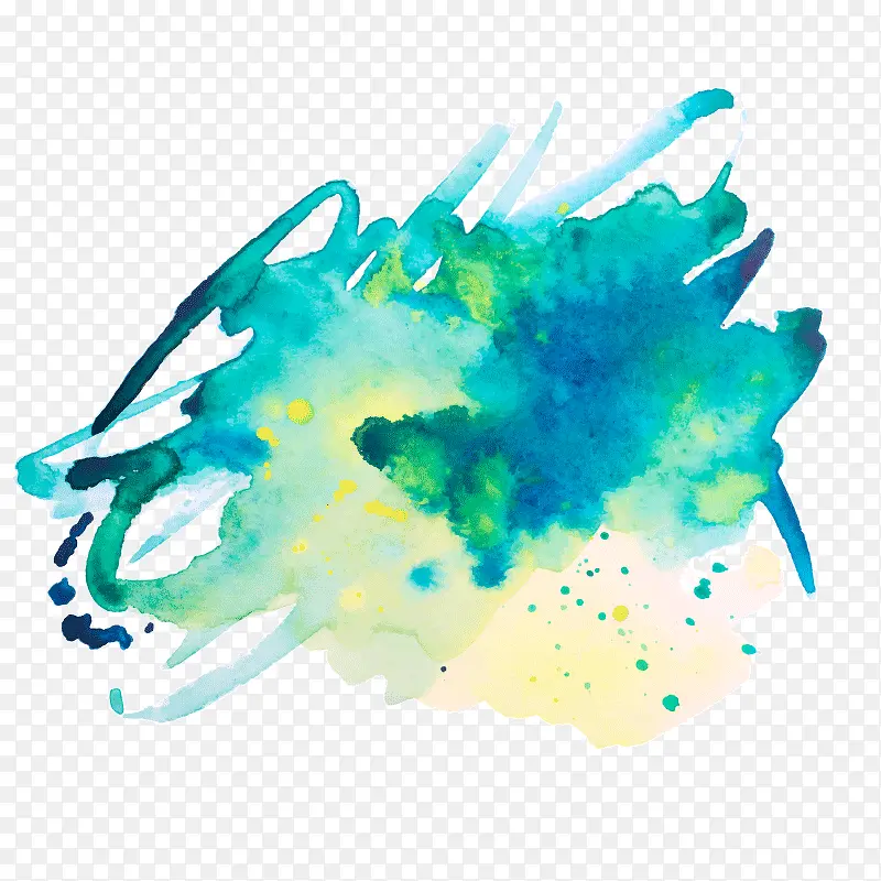 水彩 手绘 背景装饰 矢量图 