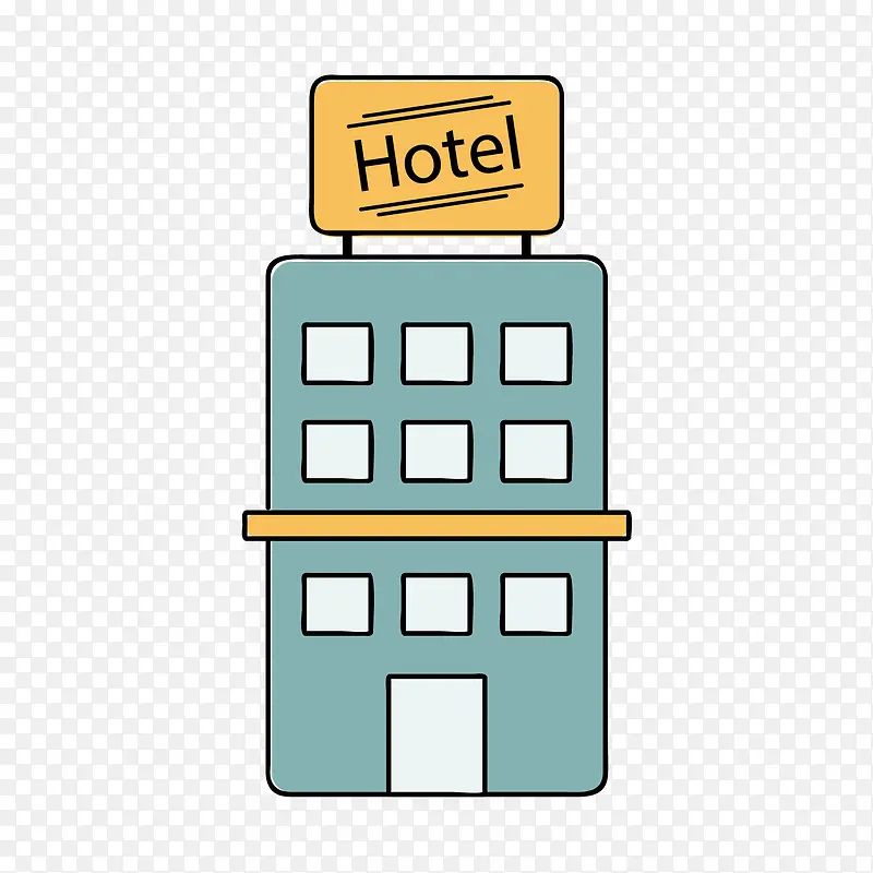 酒店图标旅游元素