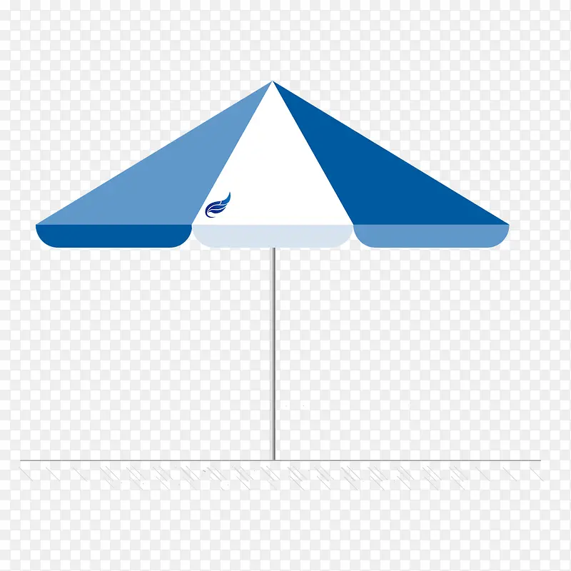 矢量蓝色白色广告太阳伞