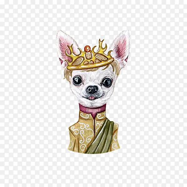 小狗头上的王冠