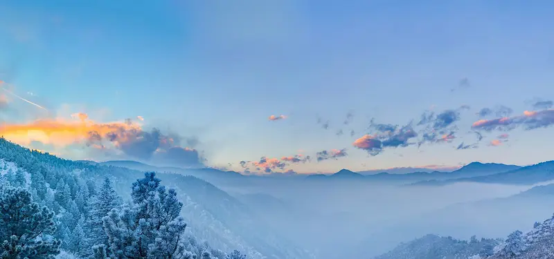 唯美雪山背景