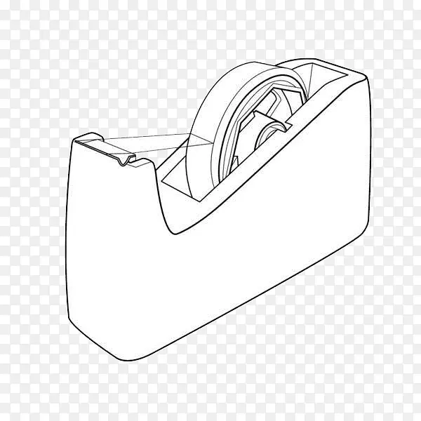 手绘线条切割胶带工具