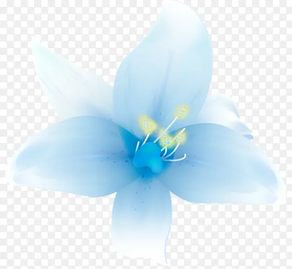 浅蓝色花朵素材