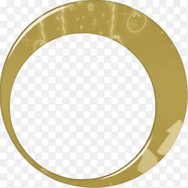 棕色印花圆环