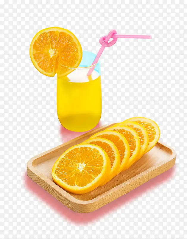 鲜橙榨汁小清新果汁