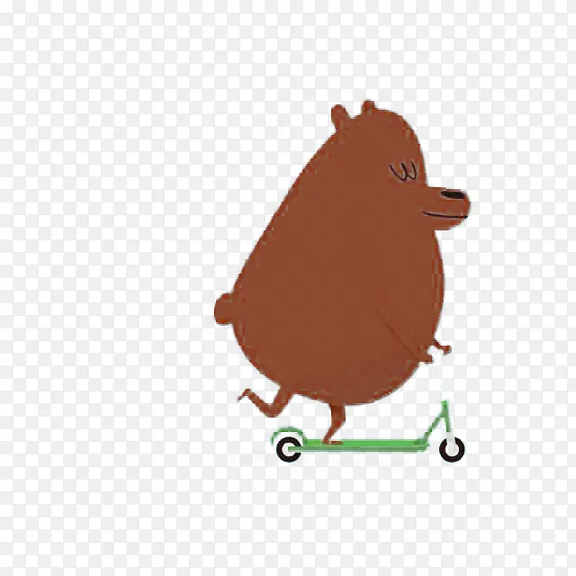 玩滑板的小动物