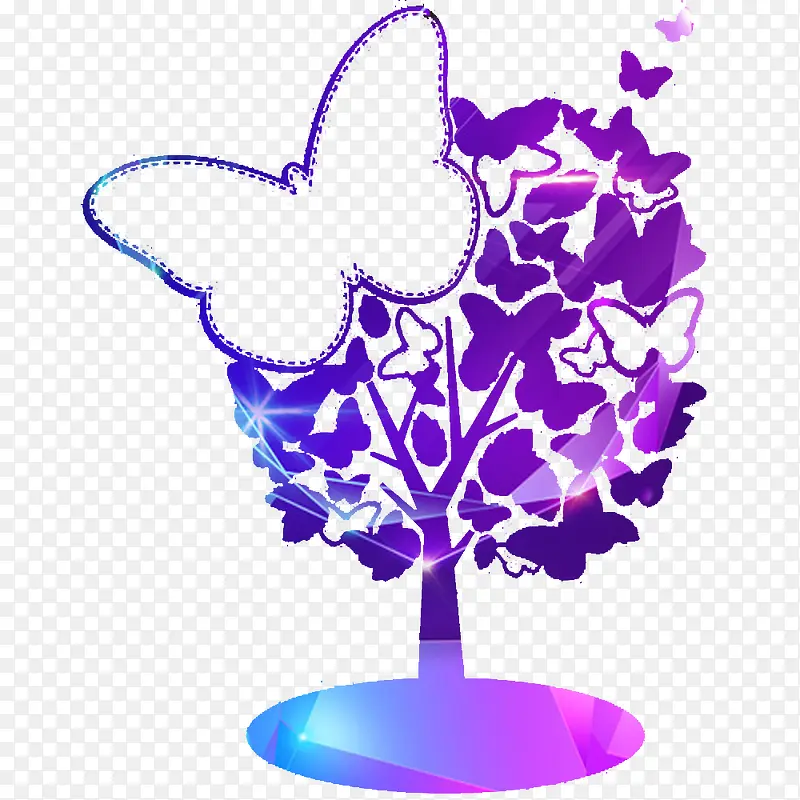 紫色蝴蝶图片素材