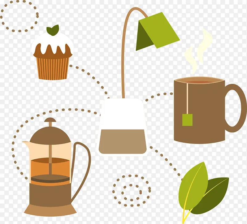 矢量手绘茶叶包