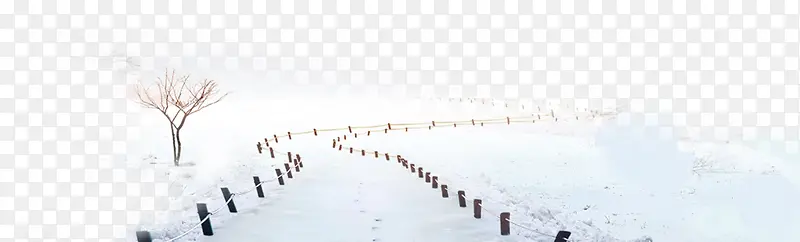 简约雪中小路