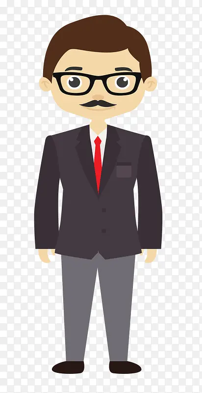 戴眼镜的成功男人
