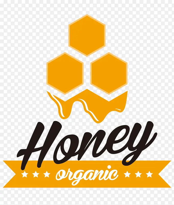 蜂蜜创意标签矢量