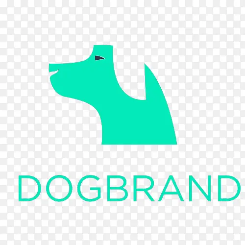 蓝色小狗logo素材图片